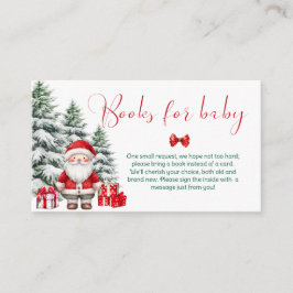 Tarjeta De Recepción Navidades de Santa Bebé Baby Shower Libros para be