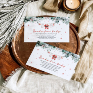 Tarjeta De Recepción Navidades de Santa Bebé colocan libros para bebés