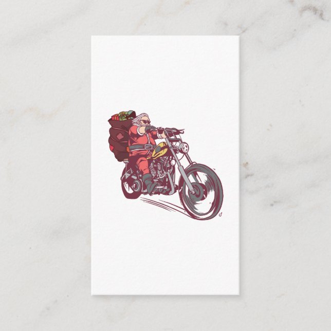 Tarjeta De Recepción Navidades de Santa Biker disfrazados para invitaci (Anverso)