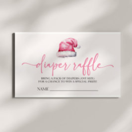 Tarjeta De Recepción Navidades de Santa Hat Baby Shower Diaper Raffle