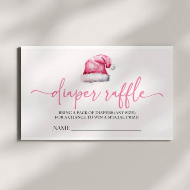 Tarjeta De Recepción Navidades de Santa Hat Baby Shower Diaper Raffle (Subido por el creador)