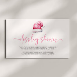 Tarjeta De Recepción Navidades de Santa Hat Baby Shower Display Shower
