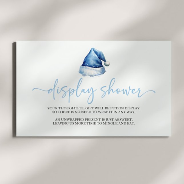 Tarjeta De Recepción Navidades de Santa Hat Baby Shower Display Shower (Subido por el creador)