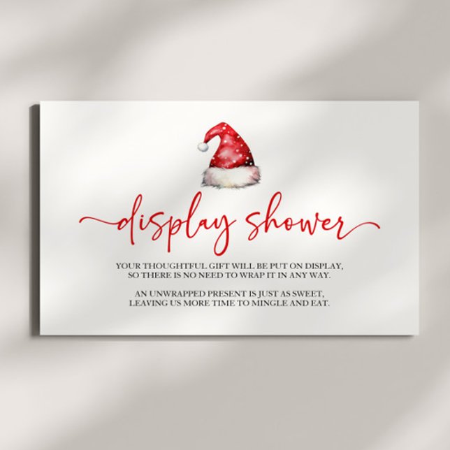 Tarjeta De Recepción Navidades de Santa Hat Baby Shower Display Shower (Subido por el creador)