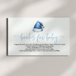 Tarjeta De Recepción Navidades de Santa Hat Libros de Baby Shower para 