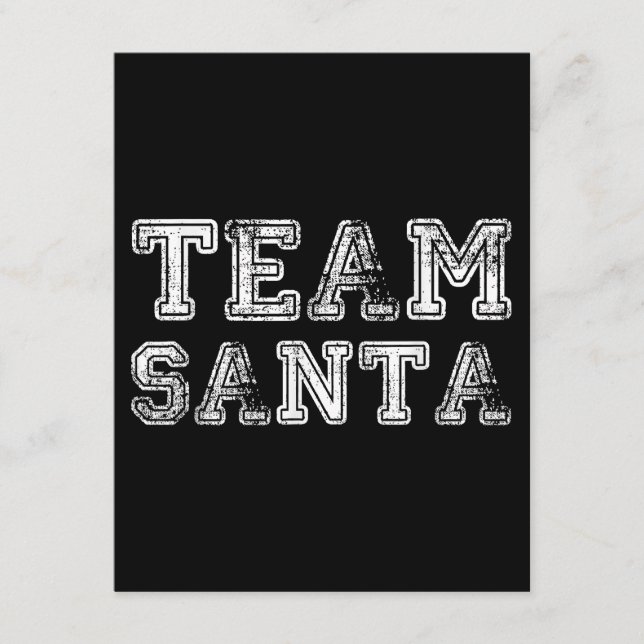 Tarjeta De Recepción Navidades de Team Santa Funny (Anverso)