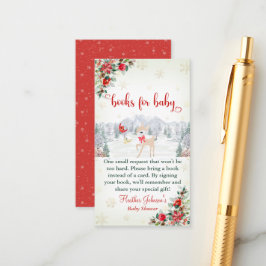 Tarjeta De Recepción Navidades de venado de invierno Snowflake Baby Sho