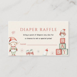 Tarjeta De Recepción Navidades del Polo Norte Parto de Bebé Raffle