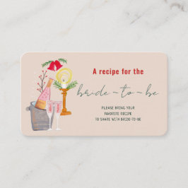 Tarjeta De Recepción Navidades desprendidos a mano Ducha de novia compa