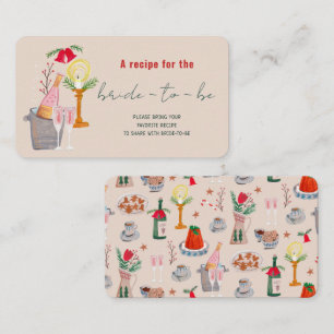 Tarjeta De Recepción Navidades desprendidos a mano Ducha de novia compa