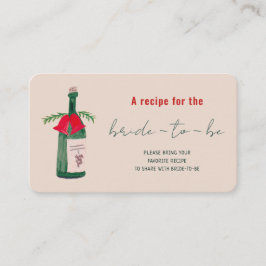 Tarjeta De Recepción Navidades desprendidos a mano Ducha de novia compa