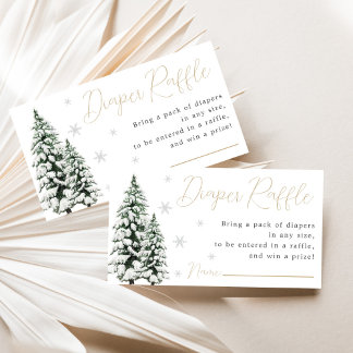Tarjeta De Recepción Navidades Diaper Raffle