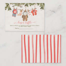 Tarjeta De Recepción Navidades Diaper Raffle Baby Shower Clothesline