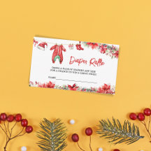 Navidades Feliz Pequeño Baby Shower Diaper Raffle