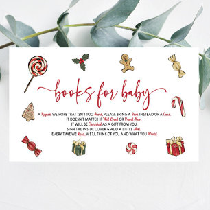 Tarjeta De Recepción Navidades festejan libros Baby Shower para bebés