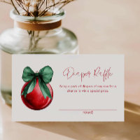 Navidades Festividad de Diaper Raffle Ticket