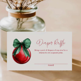 Tarjeta De Recepción Navidades Festividad de Diaper Raffle Ticket