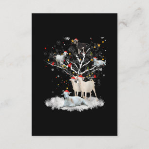 Tarjeta De Recepción Navidades Goat On Tree Funny Santa Goat Lover Rega