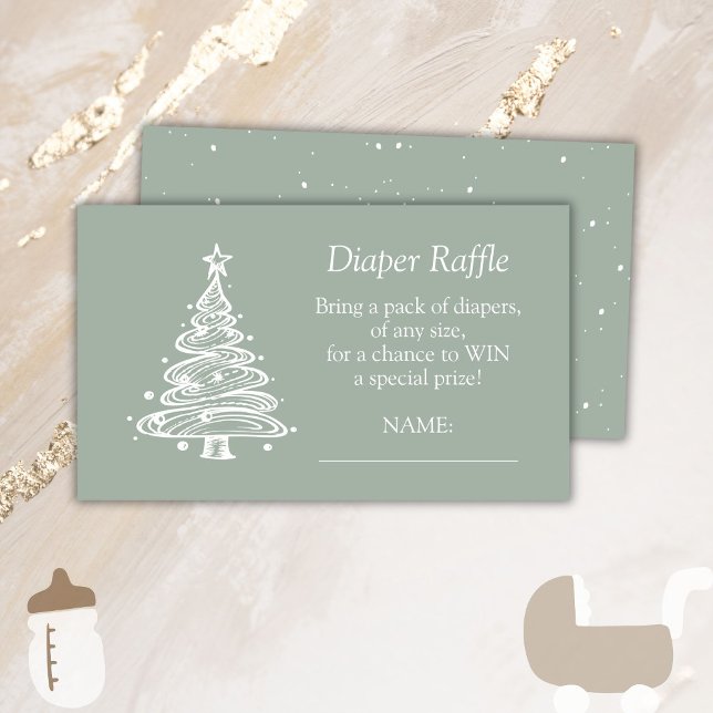 Tarjeta De Recepción Navidades Green Baby Gender Neutral Diaper Raffle (Subido por el creador)