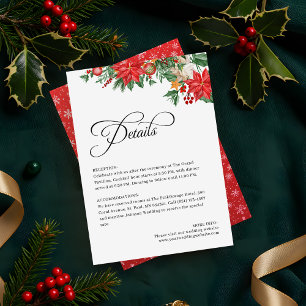 Tarjeta De Recepción Navidades Greenery Foliage Elegant Wedding Details