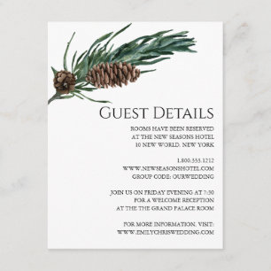 Tarjeta De Recepción Navidades Joy   Detalles de invitado de acuarela d