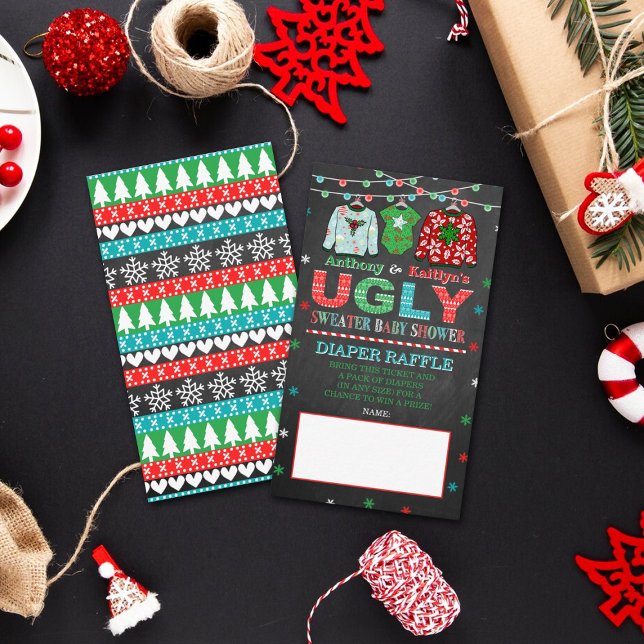 Tarjeta De Recepción Navidades más sudorosos Baby Shower Diaper Raffle (Subido por el creador)