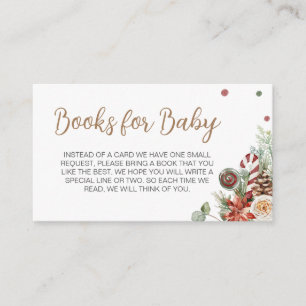 Tarjeta De Recepción Navidades míos Libros de Baby Shower para bebé