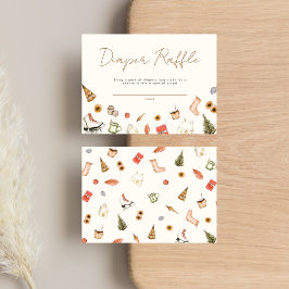 Tarjeta De Recepción Navidades modernos y acogedores Baby Shower Diaper