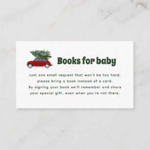 Tarjeta De Recepción Navidades Red Truck Baby Shower Solicitud de libro