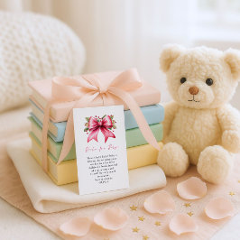 Tarjeta De Recepción Navidades roban libros de coqueta rosa para Baby S