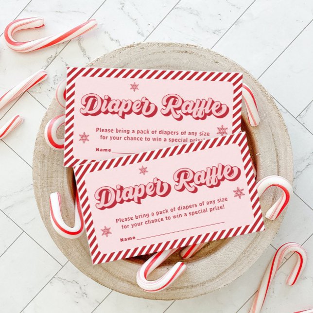 Tarjeta De Recepción Navidades rosados Baby Shower Diaper Raffle (Subido por el creador)