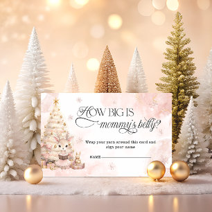 Tarjeta De Recepción Navidades rosados bebé ciervo ¿Qué tan grande es e