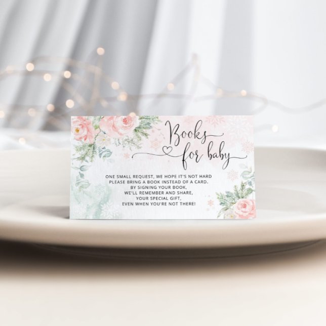 Tarjeta De Recepción Navidades rosados copan libros de boletos para beb (Subido por el creador)