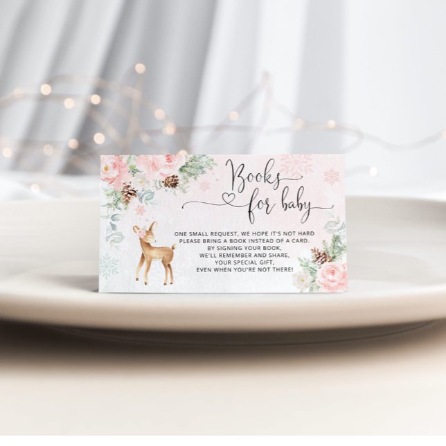 Tarjeta De Recepción Navidades rosados libros de venado para bebés para (Subido por el creador)