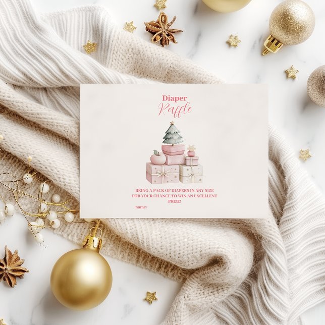 Tarjeta De Recepción Navidades rosados regalos Diapper Raffle (Subido por el creador)