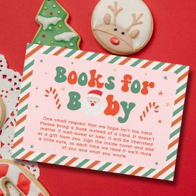 Tarjeta De Recepción Navidades rosados Santa Bebé Baby Shower Solicitud (Subido por el creador)