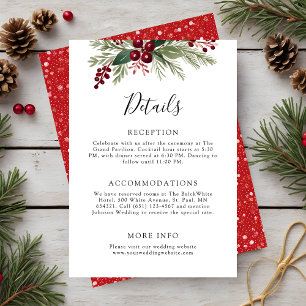 Tarjeta De Recepción Navidades rusos Boda de la vegetación