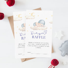 Tarjeta De Recepción Navidades Santa Baby Boy Shower Diaper Raffle