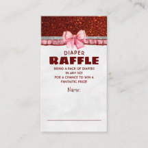 Navidades Santa Baby Diaper Raffle Ticket
