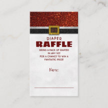 Navidades Santa Baby Diaper Raffle Ticket