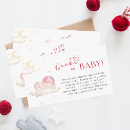 Tarjeta De Recepción Navidades Santa Baby Shower Reques de libros