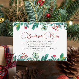 Tarjeta De Recepción Navidades Santa Bebé Libros Neutros de Género para