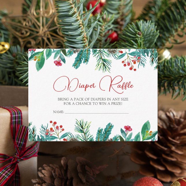 Tarjeta De Recepción Navidades Santa Bebé Raffle Neutral de género (Subido por el creador)