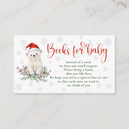Tarjeta De Recepción Navidades Solicitud de libro de Baby Shower de oso
