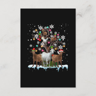 Tarjeta De Recepción Navidades van al árbol de Santa Goat Lover