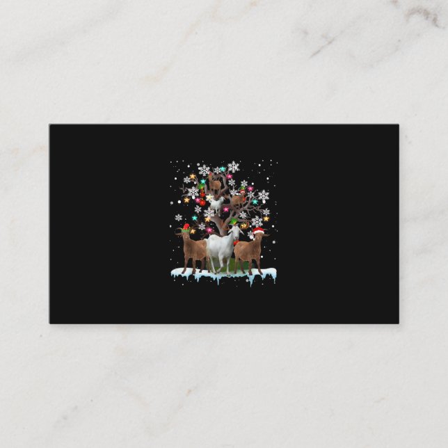 Tarjeta De Recepción Navidades van al árbol de Santa Goat Lover (Anverso)