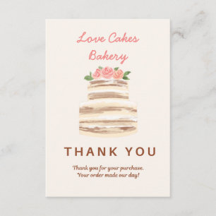 Tarjeta De Recepción Negocio de Pastel de Boda