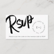 Negrita moderna Código QR Código Blanco negro Mini