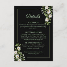 Negro clásico con Boda Camellia blanco