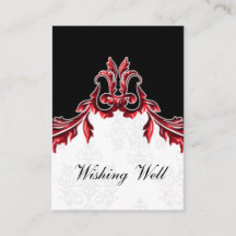 negro rojo deseando bien las cartas